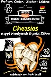 QCHEFS Cheesies |Hunde Zahnpflege-Snack| Zahnsteinentferner| Hundeleckerli- kleine & große & Allergiker| Leckerli gegen Mundgeruch & Zahnfleischentzündung|