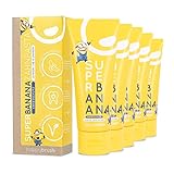 happybrush® Vegane Zahnpasta SuperBanana für Kinder mit Bananen-Minz-Geschmack - Kinderzahnpasta ohne Mikroplastik - Vorratspack (5 x 75ml)