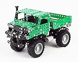 Tronico 10076 - Metallbaukasten LKW Nutzfahrzeug Unimog, Junior Serie, Maßstab 1:24, 563-teilig, grün