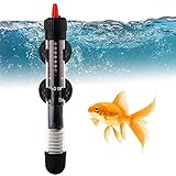 Rebundex Aquarium Heizung 60l 50w mit 2 Saugnapf Einstellbarer Thermostat Aquarium Heizstab Aquarium 50 w Aquarienheizer für Fischtanks und Aquarium (XS-50W)