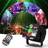 Fwiull Partylicht Discolicht mit Fernbedienung: LED Disco Lichter Party Lichter mit Stroboskop,USB Discokugel Musikgesteuert mit 360° Halterung,RGB DJ Partybeleuchtung für Klub Geburtstag Halloween