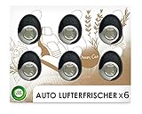 Air Wick Auto-Lufterfrischer – Duftspender für das Auto gegen unangenehmen Geruch – Duft: Holz und Leder – 6er Megapack für insgesamt bis zu 240 Tage Duft