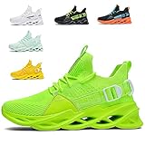 SSERHEHK Sportschuhe Laufschuhe Atmungsaktiv Leichte Turnschuhe Gym Fitness Sneaker für Herren Damen G133 Green 39