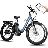 Skivogr E Bike Herren Damen, 30A/1440Wh Akku Elektrofahrrad, E Fatbike mit 26' x 4.0 Tire, City E-Bike mit 250W Motor, Elektro Fahrrad Mountainbike(Höhe über 173 cm, Tragfähigkeit 200 kg)