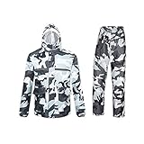 Ynport Crefreak Wasserdichter Anzug für Herren/Damen, Camouflage-Muster, mit Kapuze