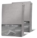 one-home 2er Pack Frottee Spannbettlaken Spannbetttuch 90x200 140x200 180x200 Baumwolle, Farbe:Silber, Größe:180x200 cm - 200x200 cm