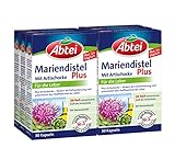 Abtei Mariendistelöl Plus Artischocke - mit Vitamin E Kapseln, gesunde Verdauung, unterstützt den Stoffwechsel der Leber - Vorratspackung 180 Kapseln (6x30 Stück)