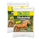 Profigreen Pferdedung in Pellets 21 kg (2 x 10,5 kg) Mist Pferdemist Universal Dünger Rosen