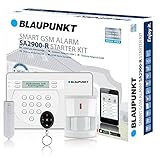 Blaupunkt SA 2900 Smart GSM Funk-Alarmanlage / Funk-Sicherheitssystem Set mit Bewegungsmelder, Tür/Fenstersensor, Fernbedienung, App / Für Haus, Wohnung, Büro, Geschäft