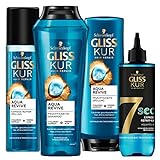 SCHWARZKOPF GLISS KUR Shampoo Aqua Revive + Spülung Aqua Revive + Express-Repair-Spülung Aqua Revive + 7Sec Express-Repair-Kur Aqua Revive