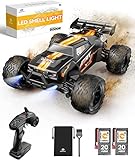 Ferngesteuertes Auto 1:14, DEERC 4WD RC Car 40 km/h mit LED Licht, 2 Akku 40 Minuten Laufzeit, 2.4-GHz Fernbedienung Rennenauto Spielzeug für Erwachsene und Kinder (9000E)