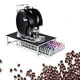 KingSaid Kapselschublade zur Aufbewahrung von 60 Kapseln Tassimo Kapselhalter Schublade Kaffeekapselhalter Kapselspender Halter Kapselständer Kaffeekapseln Schubladenbox mit Anti Vibration rutschfeste