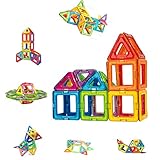 Condis Magnetische Bausteine 42 Teile, Magnetspielzeug Magneten Fuer Kinder Magnetbausteine Set Magnet Spielzeug Magnetspiele für Kinder Geschenk ab 3 4 5 6 7 8 Jahre Junge Mädchen Bauklötze Bausatz