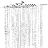 COMLIFE Duschkopf Regendusche, Regendusche 12 Zoll Brausekopf aus Edelstahl 304, Duschkopf mit 144 Anti-Kalk Düsen, Duschkopf Regendusche 30x30cm