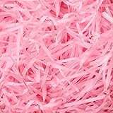 LANMOK 200g Rosa Geschenk Füllmaterial Ostern Geschreddertes Seidenpapier Füllmaterial Raffia Hamper Shreds Füllpapier für Osterkorb Geschenkbox Geschenkverpackung