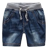 Maeau Jeans Short Jungen Baby Kurze Hose Jungen Jeansshort Baby Jungen Sommer Kurze Hose Denim Shorts Kinder (100, Farbe 1)