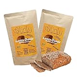 Linly Bio Eiweißbrot Backmischung ohne Weizen | 2 x 350g | vegan glutenfrei (Zöliakie) | 23% Protein Paleo