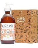 Wolfsbacher Natur Lachsöl für Hunde und Katzen mit Omega 3 & 6 I 500ml norwegisches, natürliches Lachs-Öl aus Atlantik-Meer-Lachs I Ergänzungsmittel für Hunde