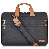 LONMEN 14 Zoll Laptop Hülle Wasserdicht Schultertasche Tasche Kompatibel mit 15' MacBook Pro 2019 / MacBook Pro Retina/Microsoft Surface Book 2 / Dell XPS 15/14' Laptop/Chromebook/Ultrabook