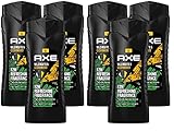 AXE 3in1 Duschgel & Shampoo Wild Mojito & Cedarwood XL, Herren Männer Showergel 6x 400ml, dermatologisch getestet, intensive Pflege for Men, Face Body Hair Wash (6 Produkte)