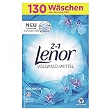 Ariel Lenor Waschmittel Pulver, Waschpulver Grosspackung, Vollwaschmittel, 130 Waschladungen, Lenor Aprilfrisch mit Duft von Frühlingsblumen (8.45 kg)