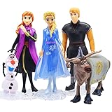 Elsa Figuren Modell Tortendeko,Eisprinzessin Mini Figuren Set, Cake Topper,Gefrorene Kuchendekoration für Frozen Geburtstags Dekoration Kuchenaufsätze Kinder Party Dekoration,5 Stück