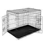 lionto Hundetransportkäfig Tiertransportbox Hundebox Größe (XL) 92x58x64 cm