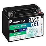 HeyVolt GEL Rollerbatterie 12V 5Ah YB4L-B CB4L-B YB4L-A 50411 12N4-3B ers. 4Ah Motorrad