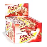 Dextro Energy Müsliriegel Erdbeere | 25x35g Müsliriegel aus Getreide | Alternative zum Schokoriegel | Kohlenhydrat Riegel Hafer | Ideal für Ausdauersport