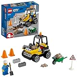 LEGO 60284 City Baustellen-LKW Spielzeug Bausteine-Set, Frontlader Baufahrzeug für Jungen und Mädchen ab 4 Jahre, Lernspielzeug für Kinder