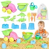 Winric 14 Stück Strandspielzeug Set Sandspielzeug Kinder Wasserspielzeug Sandkasten Spielzeug für Kinder Jungen Mädchen Strandschaufelwerkzeuge