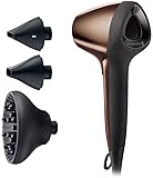 Remington Haartrockner Ionen Air3D bronze [leicht & ausbalanciert] einzigartiger + innovativer 3D-Luftstrom (110km/h Luftstrom, 3 Heiz- & 2 separate Gebläsestufen, 2 Stylingdüsen + Diffusor) D7777