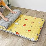 GIFTZU Japanische Futon Matratze japanische Futon Matratze Faltbare Matratze aufrollbare Matratze Tatami Matte mit waschbarem Bezug Einfach zu verstauen und tragbar,C,150x200cm