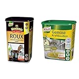 Mondamin Roux dunkel Klassische Mehlschwitze 1 kg, 1er Pack (1 x 1 kg) & Knorr Gemüse Kraftbouillon (Gemüsebrühe mit Suppengrün, rein pflanzlich, vegan) 1er Pack (1 x 1 kg)