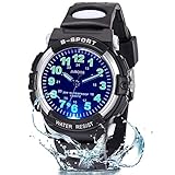 Juboos Neue 7-Farbige Kinderuhren, Kinderuhr Jungen Mädchen Analog Quartz Uhr mit Armbanduhr Kautschuk Wasserdicht Outdoor Sports Uhren