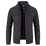 Briskorry Herren Jacke übergangsjacke,Winter Wasserdicht Warme Daunenjacken Leicht Gefüttert Steppjacke Atmungsaktiv Wintermantel mit Stehkragen Zip Outdoor Winterjacke