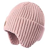 Hatiis Baby Beanie Kleinkind Wintermütze mit Ohrenklappen Kleine Mädchen Jungen Warm Niedliche Mützen für Kinder