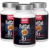 SlimJoy FatCut - Pre-Workout Kapseln - Guarana, Grüner Tee, Cayennepfeffer, Braunalgen, Schwarzer Pfeffer, L-Carnitin und B-Komplex Vitamin - 90 Kapseln - 45 Tage Vorrat