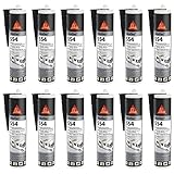 12x Sikaflex 554 elastischer, vielseitig einsetzbarer, witterungsbeständiger, primerloser Montageklebstoff 300ml Schwarz