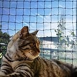 Moreall Katzennetz für Balkon, Katzennetz Drahtverstärkt 2x3m, Biss- Und Reißfest, UV- Und Witterungsbeständig, Zum Balkonen, ​Terrassen Und Fenstern(Schwarz)