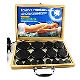 VEXIGO 16-teiliges elektrisches Hot Stone Massageset, Hot Stone Rock Heizbox, Hot Massage Stones Set mit Wärmer für professionelles oder Home Spa