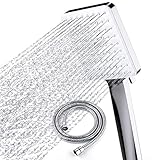 Newentor Duschkopf mit Schlauch, Duschbrause mit Schlauch 1,5M, Duschschlauch mit Duschkopf Gross Shower Head, Handbrause Duschkopf Regendusche mit 6 Strahlarten