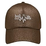 Baseball Cap Ball is Life Cap für Frauen Retro Washed Denim Verstellbar für Tennis, coffee, One size