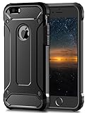 Coolden für iPhone SE Hülle iPhone 5S Outdoor Stoßfest Handyhülle Premium [Armor Serie] Silikon TPU + PC Bumper Cover Case Doppelschichter Schutz Hülle für iPhone 5/5S/SE (Schwarz)