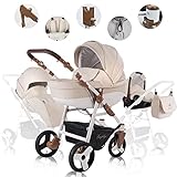 Friedrich Hugo Simpligo | 3 in 1 Kombi Kinderwagen | Farbe: Sand (Kunstleder)