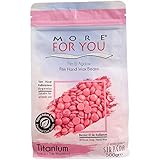 More For You Film Hand Wax Beans Titanium (Pink) 500gr - Heißwachs Warmwachs Haarentfernung Hot Wax Sir Agda Enthaarungswax