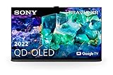 Sony XR-55A95K/P BRAVIA XR 55 Zoll Fernseher (QD OLED ,4K Ultra HD,High Dynamic Range (HDR), Smart TV(Google TV),2022 Modell),Titanschwarz inkl 24 + 6 Monate Herstellergarantie