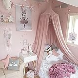 Betthimmel Babybett Rosa Mädchen Baby Kinder Baldachin Betthimmel Baumwolle Moskitonetz Kinderzimmer Schlafzimmer Spielzimmer Dekoration Pink