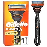 Gillette Fusion 5 Power Nassrasierer Herren, Rasierer + 1 Rasierklinge mit 5-fach Klinge, Geschenk Männer