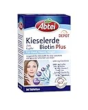 Abtei Kieselerde Biotin Plus – hochdosiertes Nahrungsergänzungsmittel mit Zink für gesunde und schöne Haut, Haare und Nägel – Depot-Technologie mit Langzeiteffekt – 1x 56 Tabletten